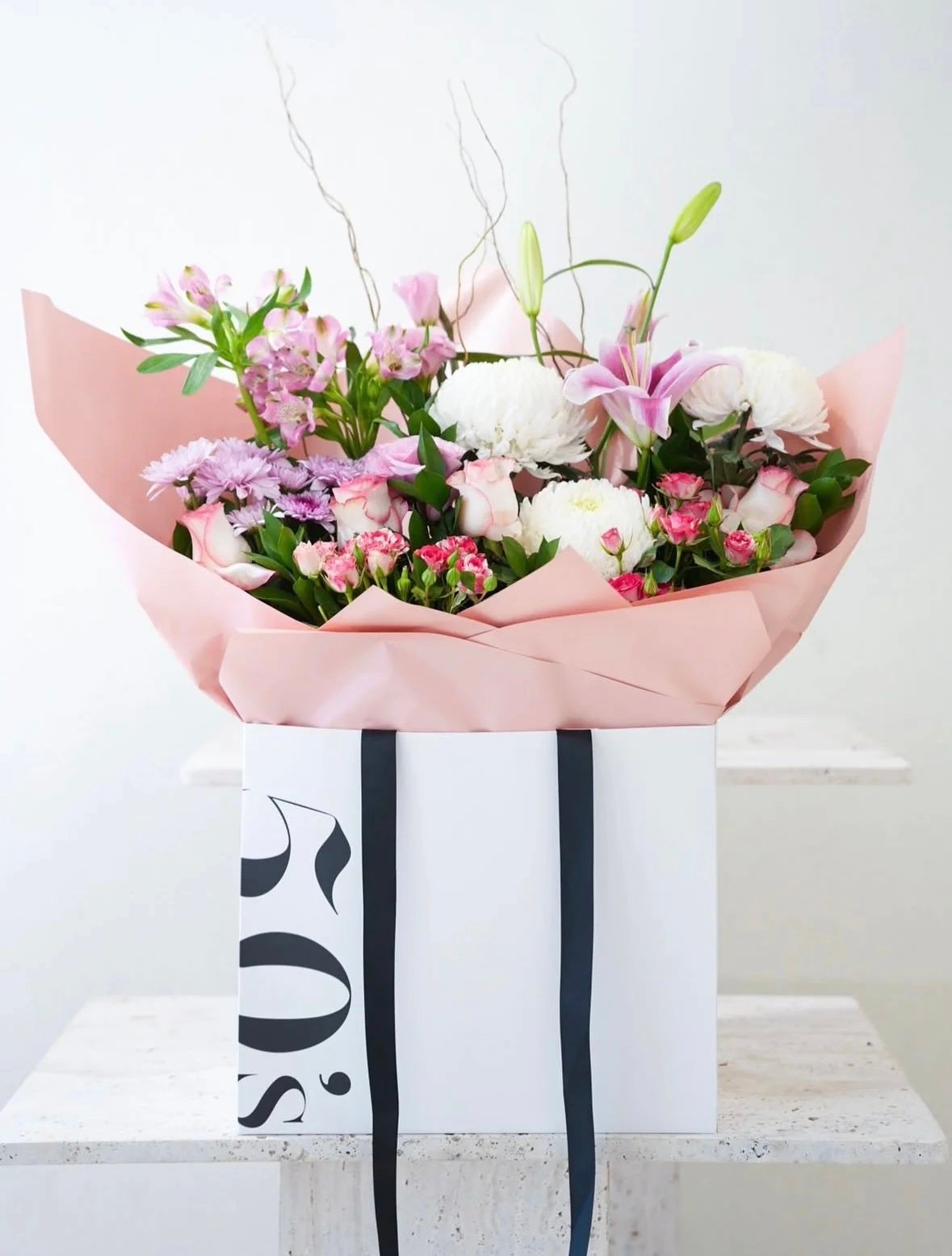img_9179.jpeg Spring Blend Bouquet in Pink Wrap - Image 1